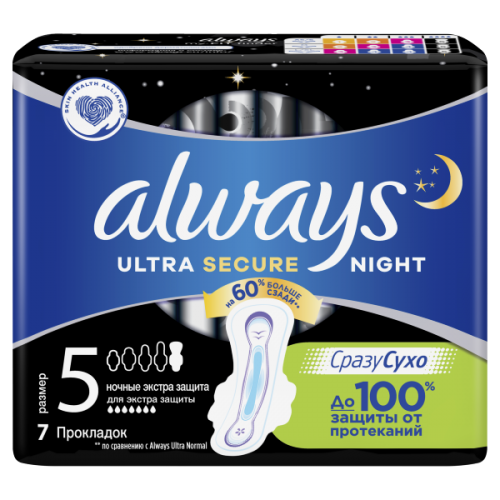 Прокладки Always Ultra Night Deo экстра защита 7 шт.