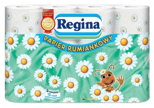 Туалетная бумага Regina Soft, 3 слоя, 12 рулонов