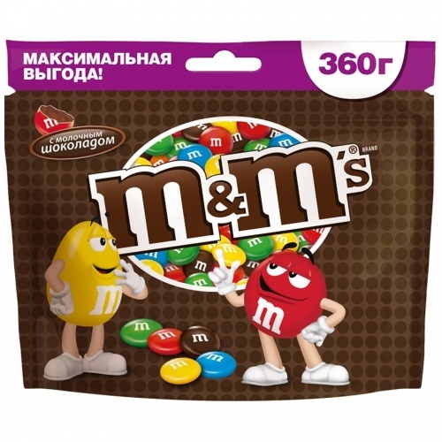 Драже M&M’s с молочным шоколадом, 360г
