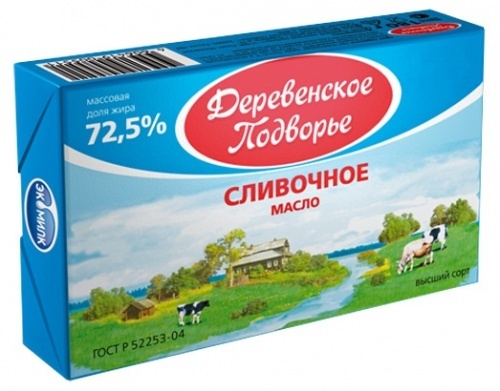 Масло сливочное Деревенское Подворье 72,5% 180г