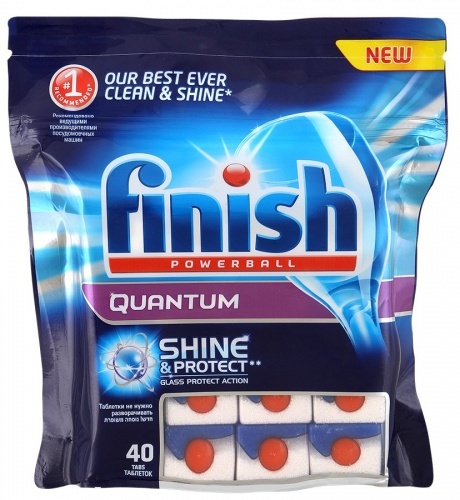 Средство Finish Quantum Shine&Protect для посудомоечных машин, 40 шт