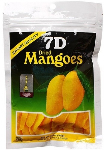 Манго Dried 7D Food International сушеные с сахаром 100г