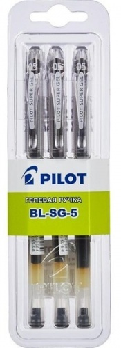 Ручка Pilot BL-SG-5 гелевая черная, синяя 3шт