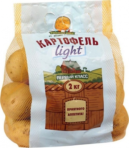 Картофель белый Тульская Нива Light мытый в сетке ~2 кг