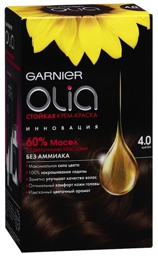 Крем-краска для волос Garnier Olia 4.0 Шатен 245г