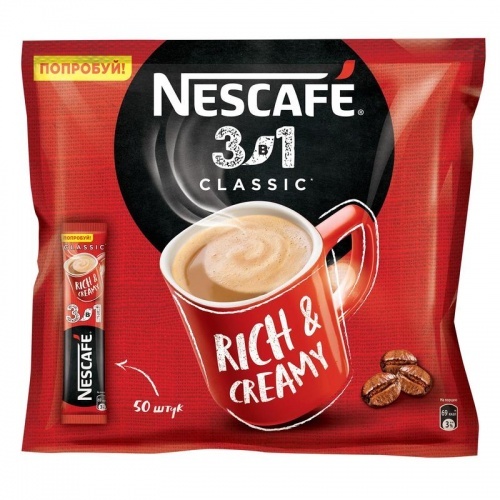 Кофейный напиток Nescafe Classic растворимый 3в1 10х16г