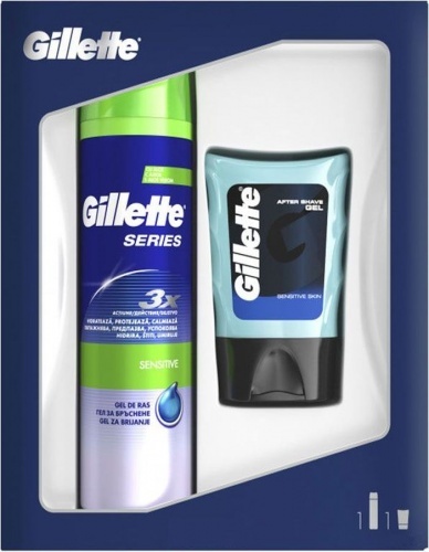 Подарочный набор Gillette Series Гель для бритья + Гель после бритья для чувствительной кожи