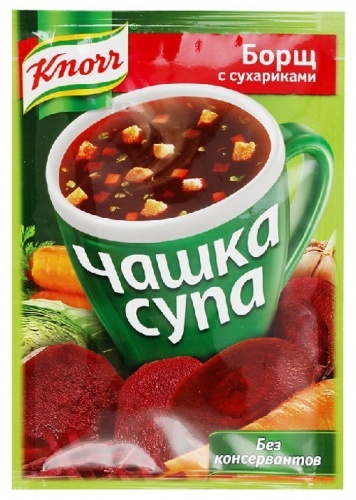 Борщ Knorr Чашка супа с сухариками 14,8г