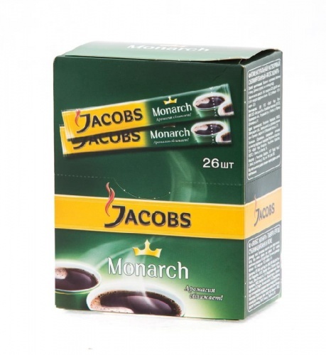 Кофе натуральный растворимый сублимированный Jacobs Monarch 26х1,8г