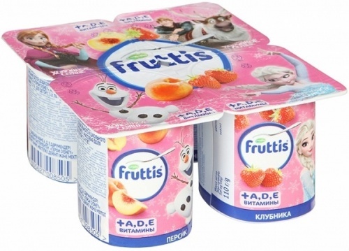 Йогуртный продукт Fruttis Disney персик 2,5%, 110г