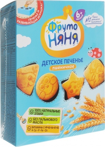Печенье ФрутоНяня пшеничное детское с 6 месяцев, 150г