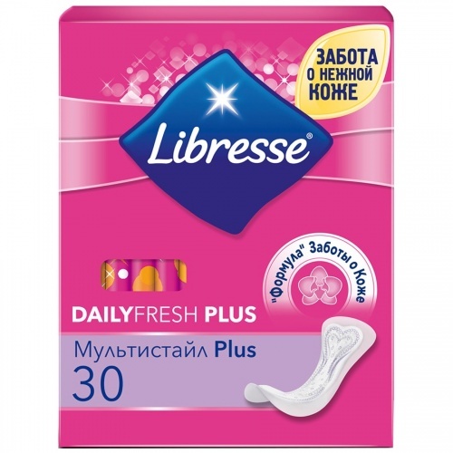 Ежедневные прокладки Libresse Dailyfresh Plus Multistyle, 30 шт.