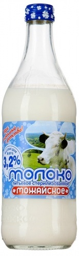 Молоко Можайское стерилизованное 3,2%, 450мл