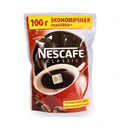 Кофе Nescafe Classic растворимый пакет, 100г