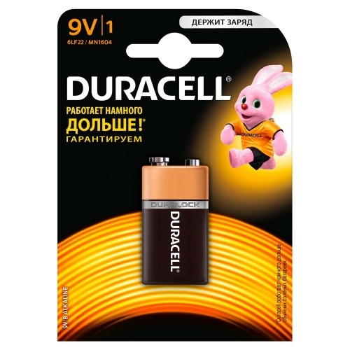 Батарейка Duracell 9V 1шт