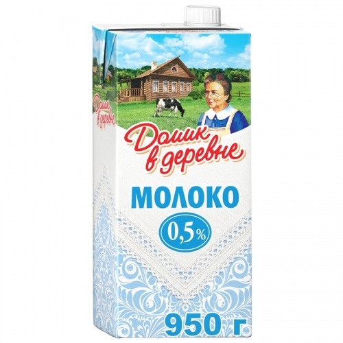 Молоко Домик в деревне ультрапастеризованное 0,5%, 950г