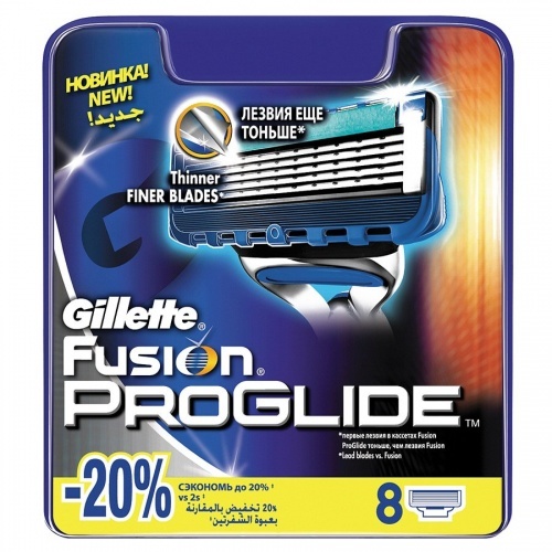 Кассеты Gillette Fusion ProGlide для бритвенного станка, 8 шт