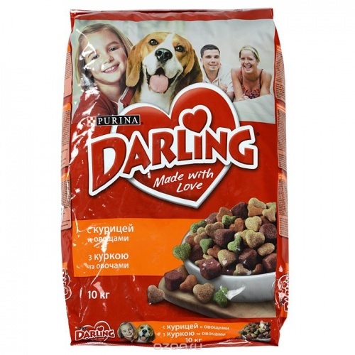 Сухой корм для собак Darling с курицей и овощами 10кг