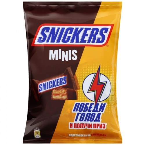 Шоколадные батончики Snickers Minis, 180г