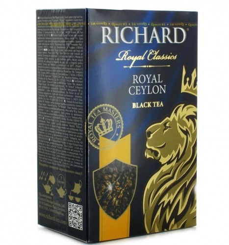 Чай Richard Royal Ceylon черный байховый листовой, 180г