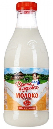 Молоко Домик в деревне топленое 3,2%, 950г