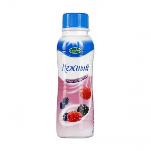 Напиток йогуртный CAMPINA нежный лесные ягоды, 0,1% 285г