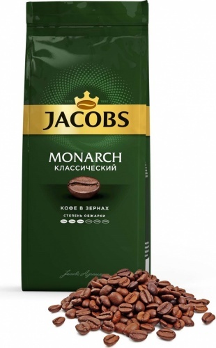 Кофе Jacobs Monarch натуральный жареный зерновой 230г