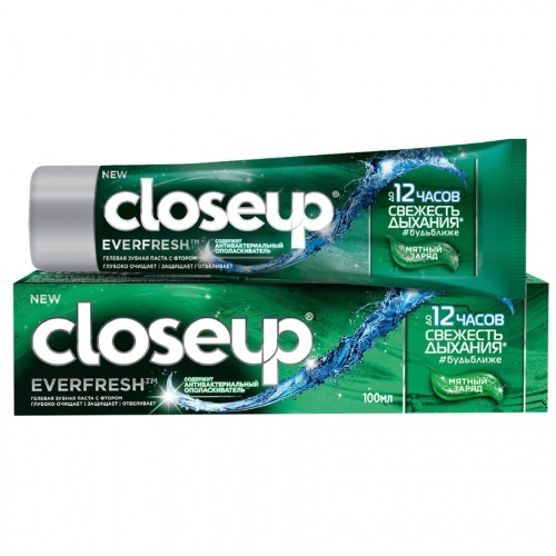 Зубная паста Closeup Еverfresh Мятный заряд гелевая свежесть дыхания 100мл