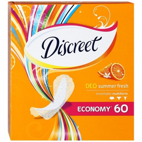 Ежедневные прокладки Discreet Deo Summer Fresh Mega Pack, 60 шт.