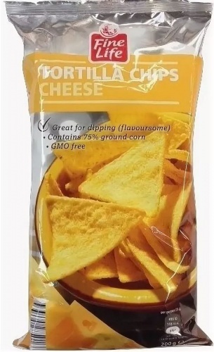 Чипсы Fine Life Tortilla Chips кукурузные сырные 200г