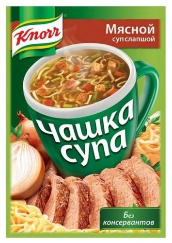 Суп Knorr Чашка супа мясной с лапшой 14г