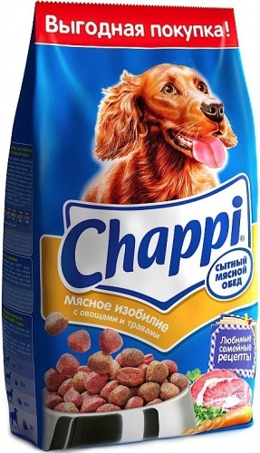 Корм для собак CHAPPI Мясное изобилие с Овощами и Травами, 2,5кг