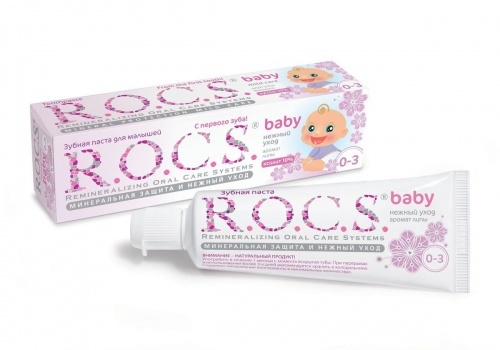 Зубная паста Rocs (0-3 лет) для малышей, 45 гр
