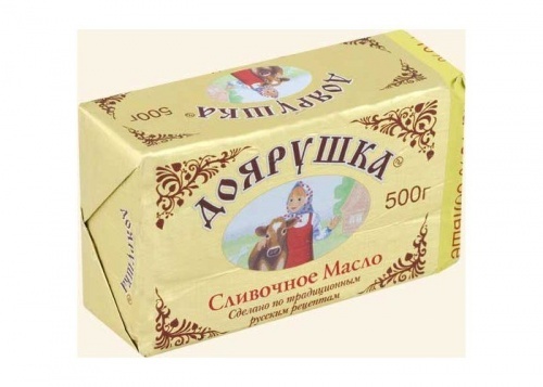 Масло Доярушка сливочное 82,5%, 500г