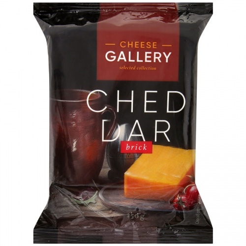 Сыр Cheese Gallery Cheddar красный 45%, 250г кусок
