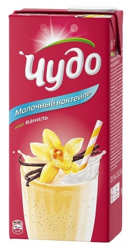 Коктейль молочный Чудо вкус Ваниль 2%, 960 гр