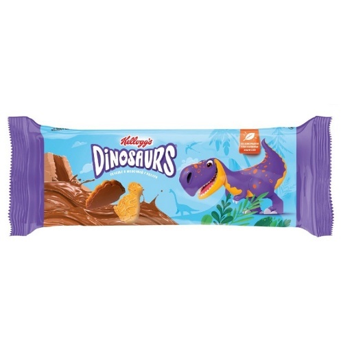 Печенье Kellogg’s Dinosaurs сахарное в молочной глазури 191г