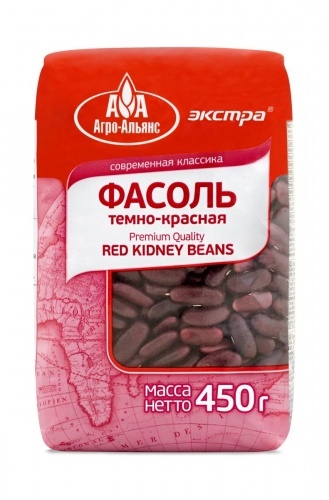 Фасоль сушеная Агро-Альянс темно-красная Kidney Экстра 450г