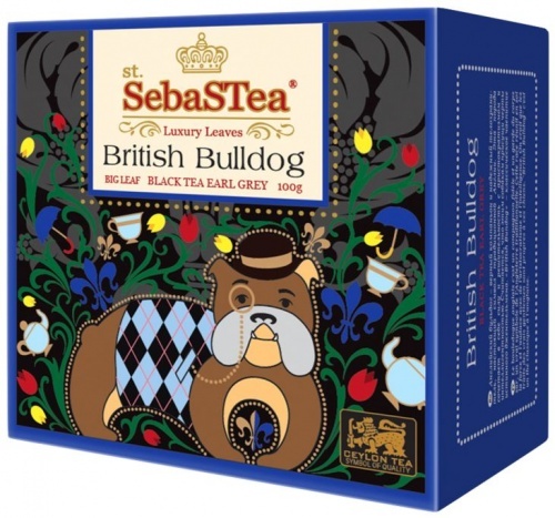Чай SebaSTea British bulldog черный листовой с бергамотом 100г