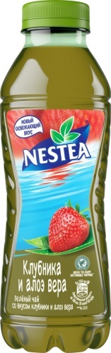 Чай Nestea холодный зеленый Клубника, Алоэ 0,5л