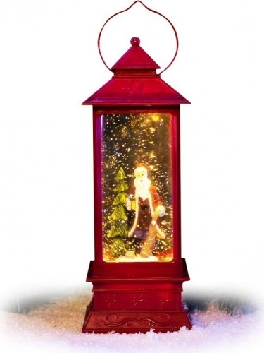 Декоративный фонарь Дед мороз с подсветкой 27см