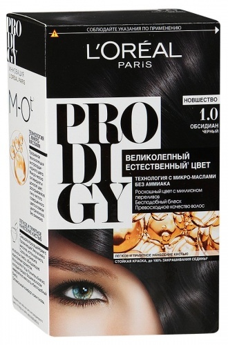 Краска для волос L`Oreal Paris Prodigy 1.0 Обсидиан черный