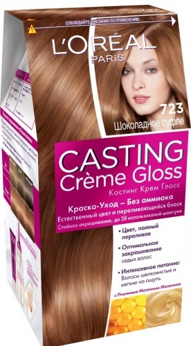 Краска для волос LOreal Casting Creme Gloss, 723, шоколадное суфле, 254мл
