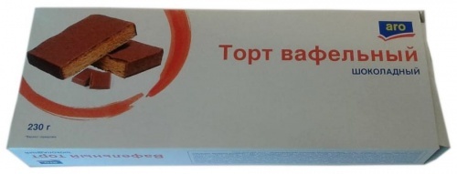 Торт Aro вафельный шоколадный 230г