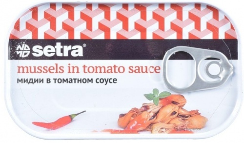Мидии Setra в томатном соусе 110г