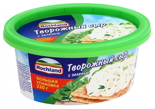 Сыр Hochland творожный с Зеленью 60%, 220г