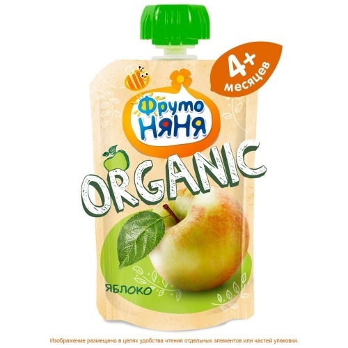 Пюре ФрутоНяня Organic с яблоком без сахара с 4 месяцев 90г