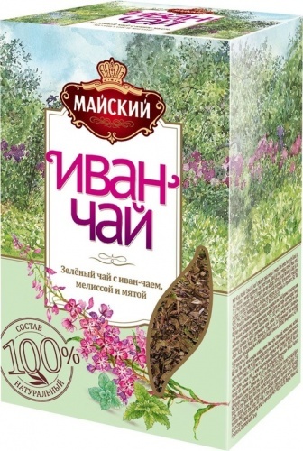 Чай Майский Иван-чай зеленый с мелиссой и мятой 75г