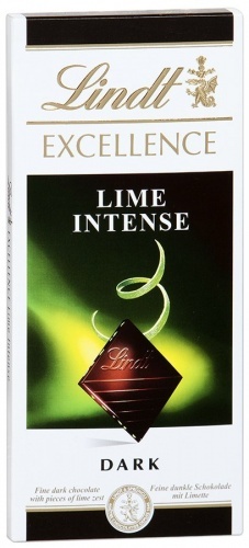 Шоколад Lindt Excellence темный с лаймом, 100г