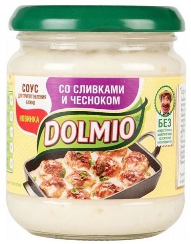 Соус Dolmio для приготовления блюд со сливками и чесноком 200г